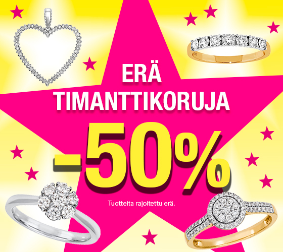 Upeita timanttikorulöytöjä jopa -50%