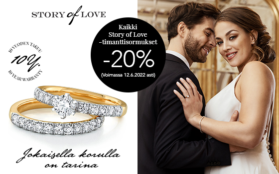 Kaikki Story of Love timanttisormukset -20%! Tutustu ja osta >>