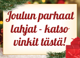 Katso parhaat lahjavinkit ja tilaa joululahjat helposti!