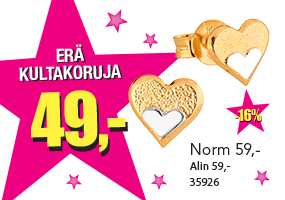 Erä kultakoruja 49,- - tutustu tästä!