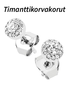 Tutustu timanttikorvakorut valikoimaan! >>